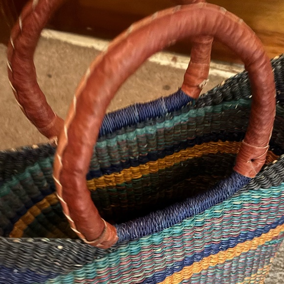 Multicolor African Woven Tote Bag - Picture 3 of 5